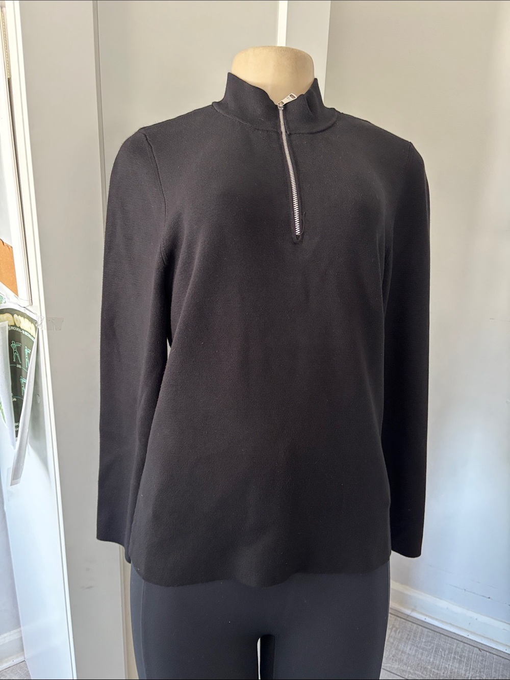 DKNY Jeans Black women’s quarter zip sweater